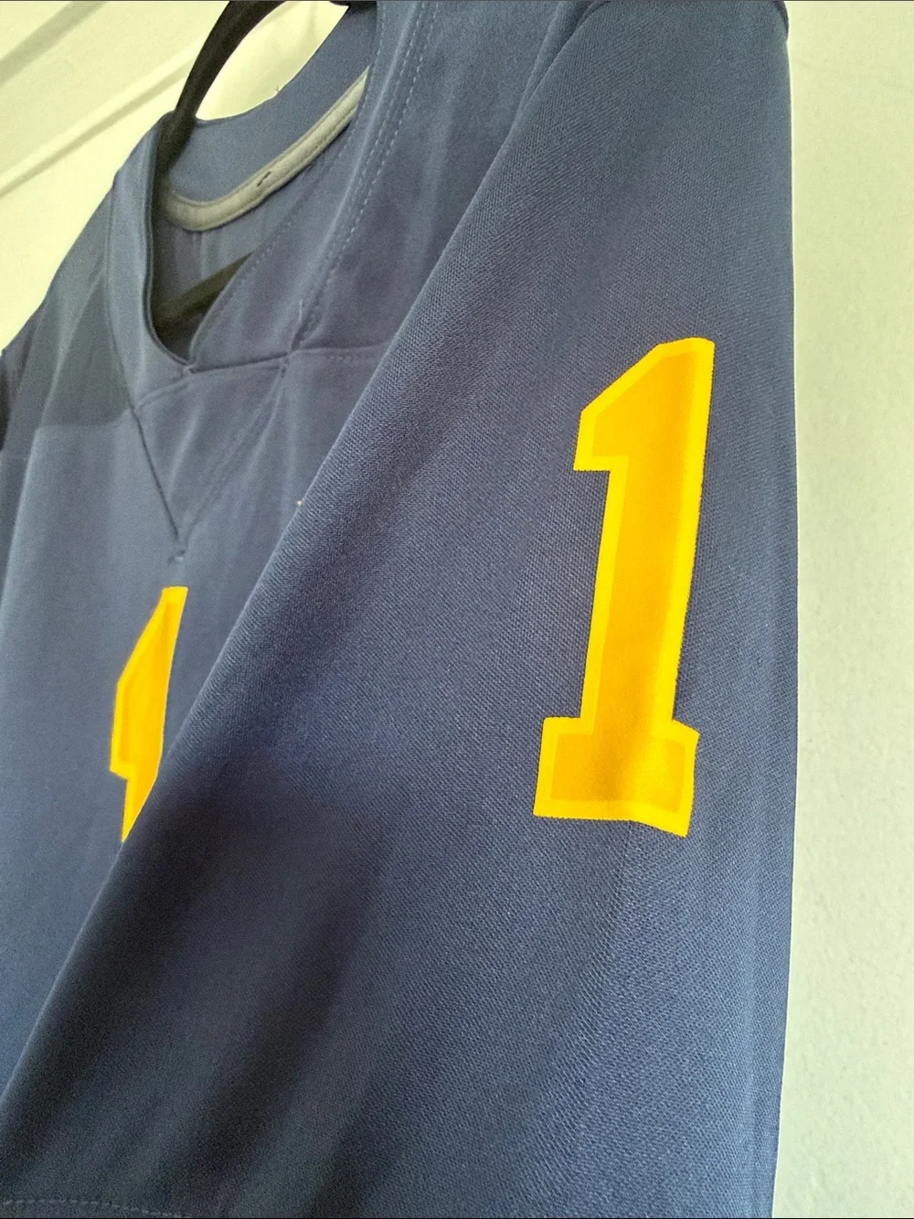 #1 Michigan Wolverines Jordan Brand Game Jersey - Navy Mediu